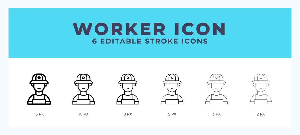 Worker line icon. For web. And mobile app. Vector illustration. Stock Illustration
