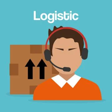 Worker logistic service avatar 스톡 일러스트