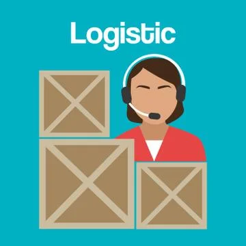 Worker logistic service avatar 스톡 일러스트