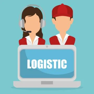 Worker logistic service avatar 스톡 일러스트