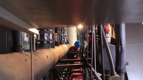 Worker on machine Stock Footage 77044684