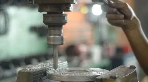Worker machining metal Stock Footage 57400624