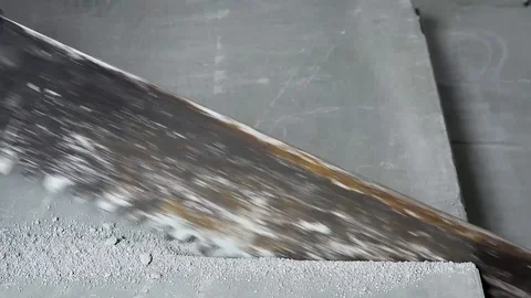 Worker makes an apartment repair, cuts plates Stock Footage 114895937