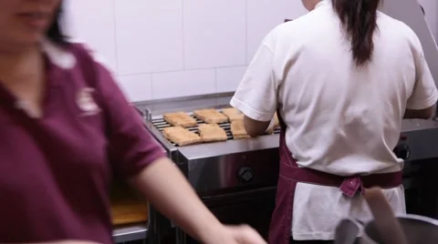 Worker Making and Serving Coffee in Singapore Cafe Stock Footage 64355132