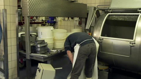 Worker is making Buttermilk Stock Footage 35178591