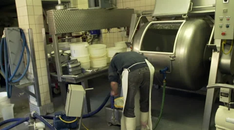 Worker is making Buttermilk Video stock 35178614