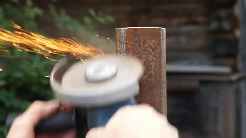 Worker man with electric tool Stock Footage 80330252