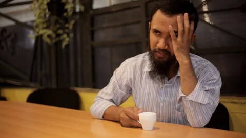 Worker Man Stressed Out Stock Footage 107599567