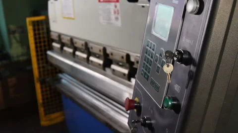 Worker at manufacture workshop operating cidan folding machine Stock Footage 62023201