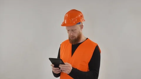 The worker marks the work performed. Stock Footage 81773843