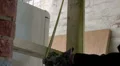 Worker measuring wood with tape measure HD Footage