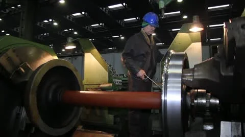 Worker in metalwork industry Video stock 20484700