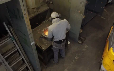 Worker mill the metal Stock Footage 218570350