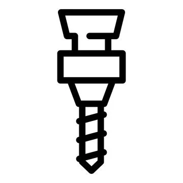 Worker milling machine icon, outline style 库存插图