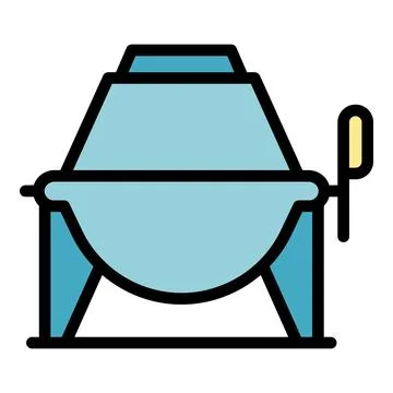 Worker mixer icon vector flat Illustrazione stock