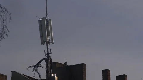 Worker Mounting A New Cell Site Stock-Footage 84141350