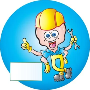 Worker octopus 스톡 일러스트