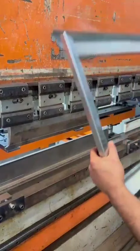 Worker Operating Sheet Metal Press Brake Bending Machine Stock Footage 343550619