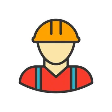 Worker Outline Icon Stock Illustration