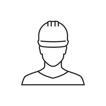 Worker outline icon. Vector illustration. Stock Illustration