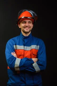 The worker in overalls Stock Photos
