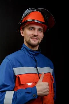 The worker in overalls Stock Photos