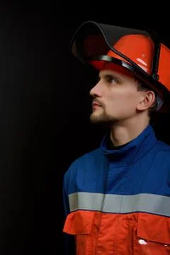 The worker in overalls Stock Photos