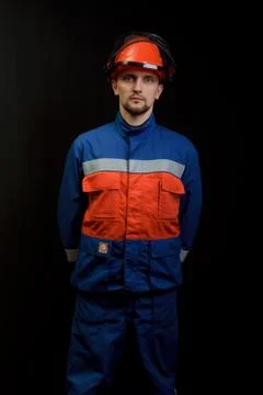 The worker in overalls Stock Photos