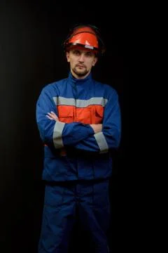 The worker in overalls Stock Photos