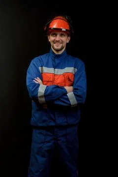 The worker in overalls Stock Photos