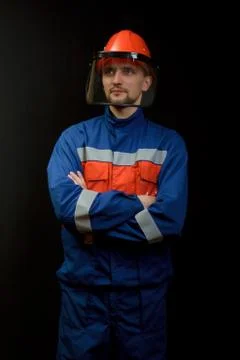 The worker in overalls Stock Photos