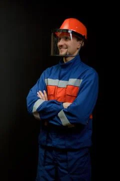 The worker in overalls Stock Photos