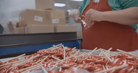 Worker Packaging Product In Slow Motion 스톡 동영상 105350153