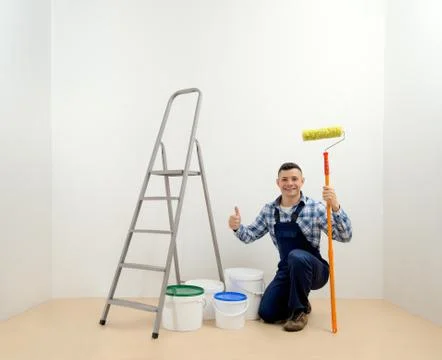 Worker - painter Stock Photos