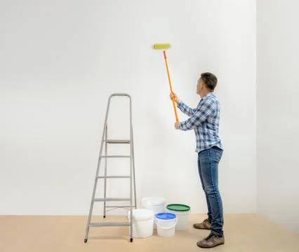 Worker - painter Stock Photos