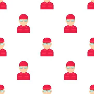 Worker pattern seamless vector Illustrazione stock