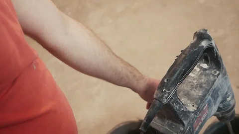 Worker with perforator Stock Footage 103113500