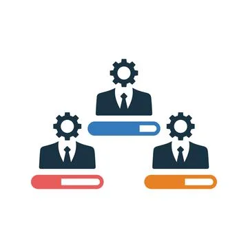 Worker Performance icon. Simple vector graphics. Stock Illustration