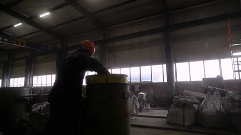  Worker performs the task in the shop. Stock Footage 105228467