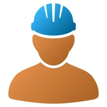 Worker Person Gradient Vector Icon Stock Illustration