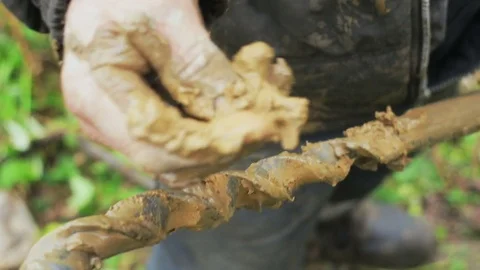 Worker produces drilling to test soil before installing the base. Construction. Stock Footage 71270355