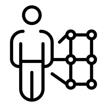 Worker productivity icon outline vector. Multitask employee Illustrazione stock