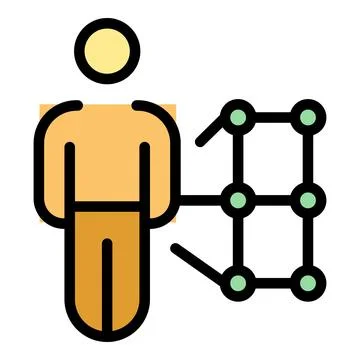 Worker productivity icon vector flat Illustrazione stock