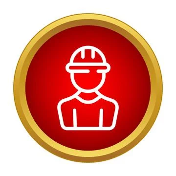 Worker profile icon symbolizing construction and engineering イラスト素材