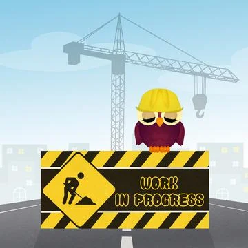 Worker in progress Stock Illustration