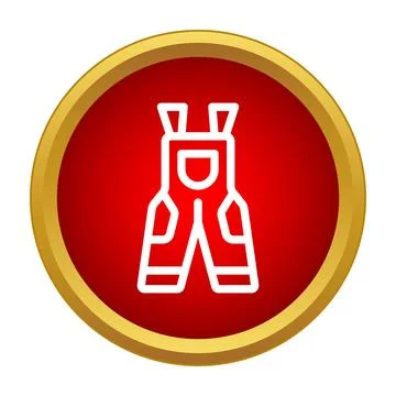 Worker protective overalls icon representing safety workwear Illustrazione stock