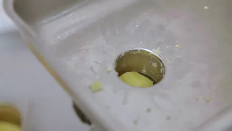 Worker put potatoes in special machine. Mashed potatoes production. Stock Footage 131387345