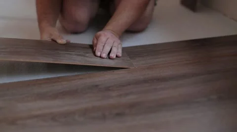 Worker puts the board flooring Video stock 67698738
