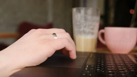 Worker at remote work in cafe because of the COVID-19 pandemic has isolated Stock Footage 156576107