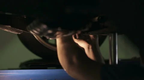 Worker repairs car Stock Footage 67948885